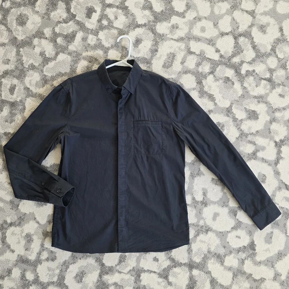 Lululemon Long Sleeve Button Down Shirt BUNDLE OF 2 Gray Blue Mens Medium - Picture 3 of 11